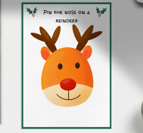 Pin the nose on a Reindeer